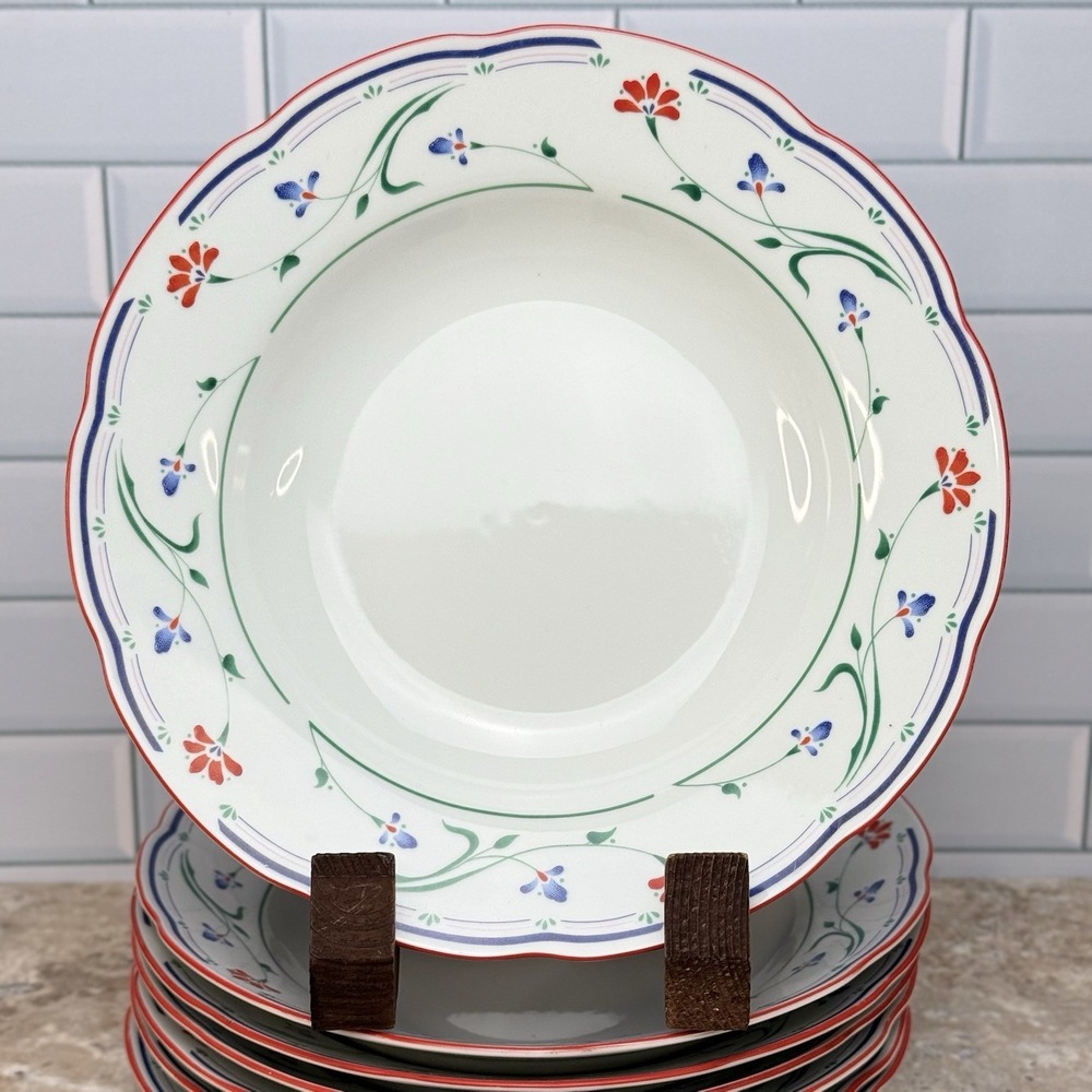 Gibson Design 9" Bowl - Grace Collection - Set Of 7 Soup Bowls